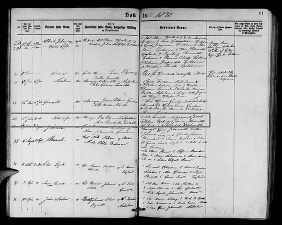 Hordaland county, Moster in Finnås, Parish register copy nr. A 2 (1873-1882), Birth and baptism records 1878, page 21