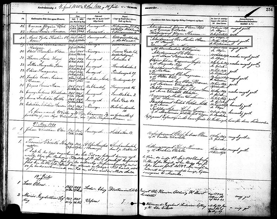 Sør-Trøndelag county, Domkirken in Trondheim, Parish register (official) nr. 601A25 (1877-1891), Confirmation records 1880, page 254