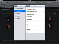 Mercury User Agent Menu