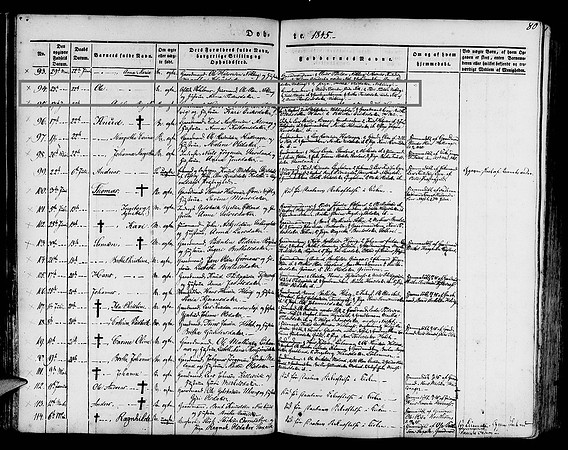 Hordaland county, Finnås, Parish register (official) nr. A 6 (1836-1850), Birth and baptism records 1845, page 80