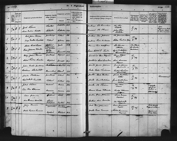 Hordaland county, Moster in Finnås, Parish register (official) nr. B 1 (1881-1894), Marriage records 1895, page 116